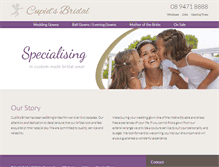 Tablet Screenshot of cupids-bridal.com.au